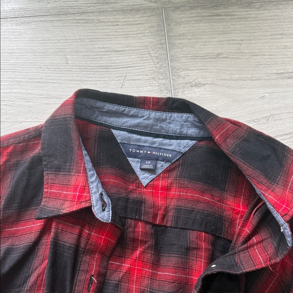 Tommy Hilfiger Red and Black Checkered Shirt - Picture 2 of 2
